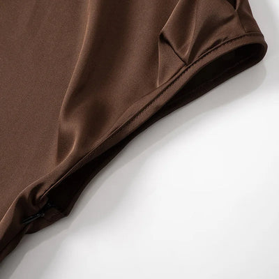Asymmetrisk bodycon-minikjole med plisseringer