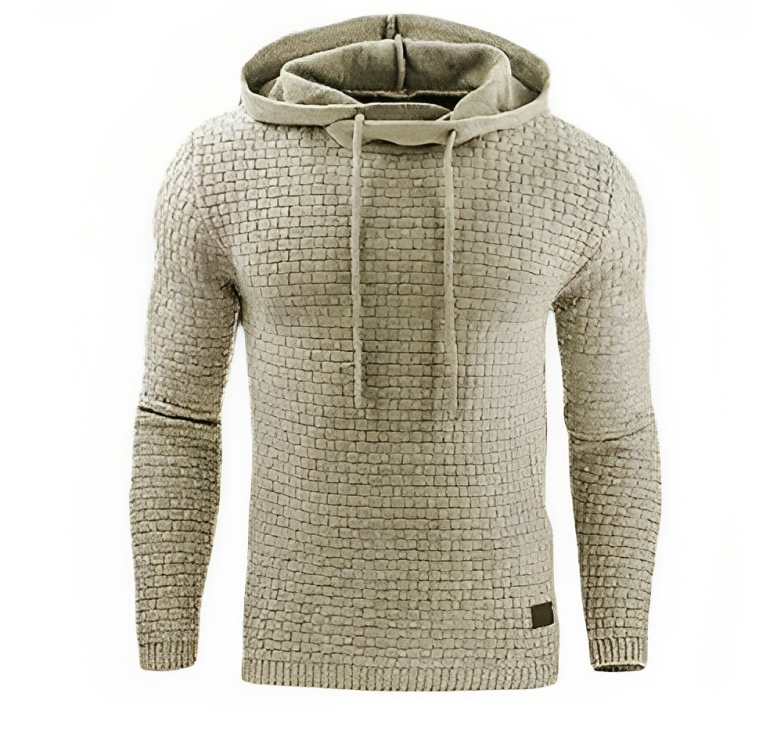 Uformell sweatshirt med hette for menn