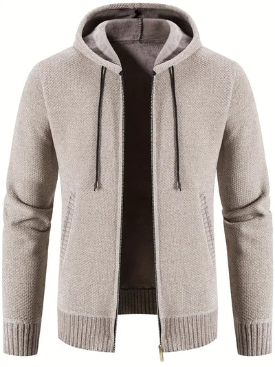 CozyKnit Pro - Fleecevest med hette for menn