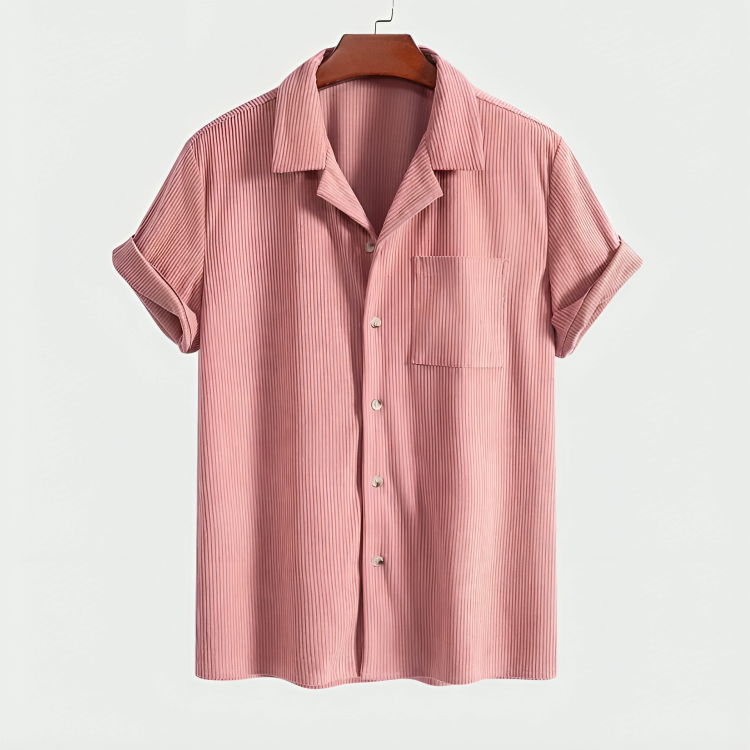 Ribbestrikket polo for menn