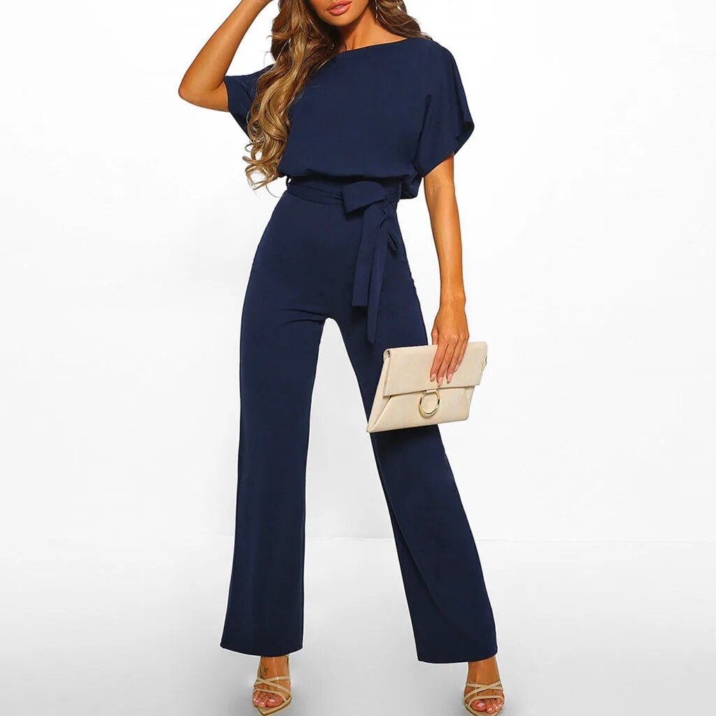 Stilig jumpsuit med rette ben for kvinner