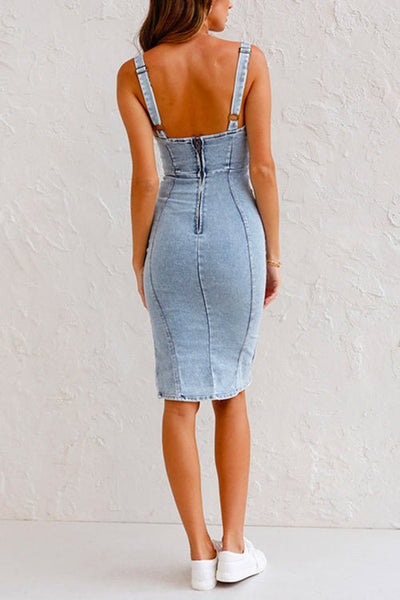 Elegant denimkjole