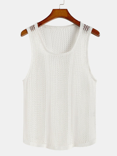 Strukturert strikket genser med tank top