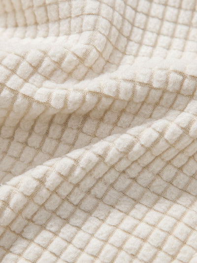 Vaffelknappet skjorte og shorts