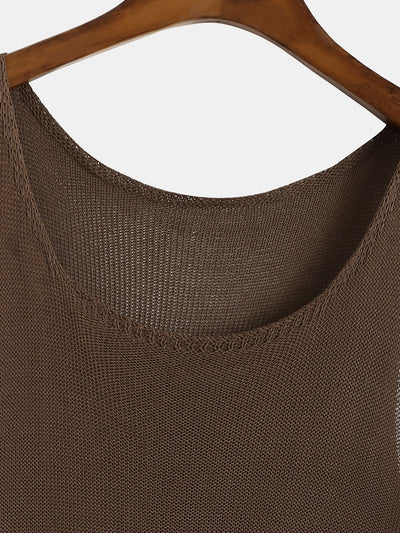 Strikket genser tank top