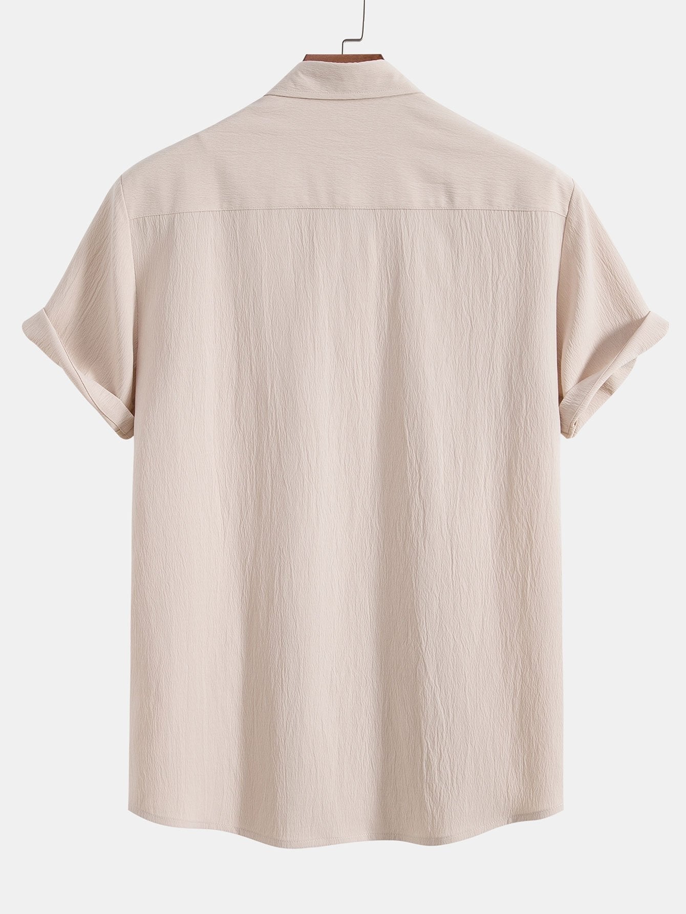 Rynket skjorte og shorts med tekstur