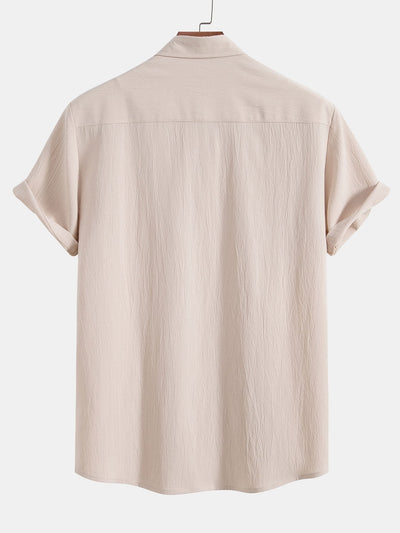 Rynket skjorte og shorts med tekstur