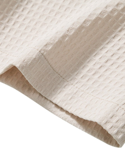 Skjorte og shorts med vaffelkrage Revere-krage