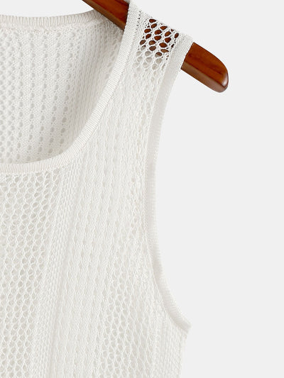 Strukturert strikket genser med tank top