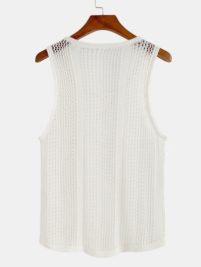 Strukturert strikket genser med tank top