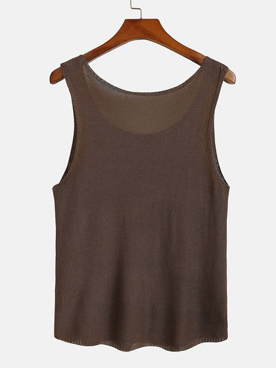 Strikket genser tank top