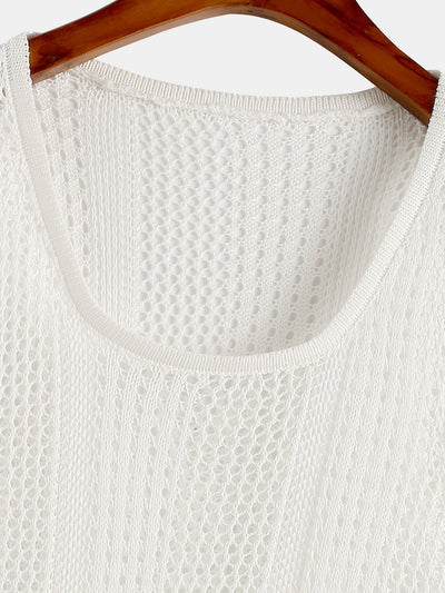 Strukturert strikket genser med tank top
