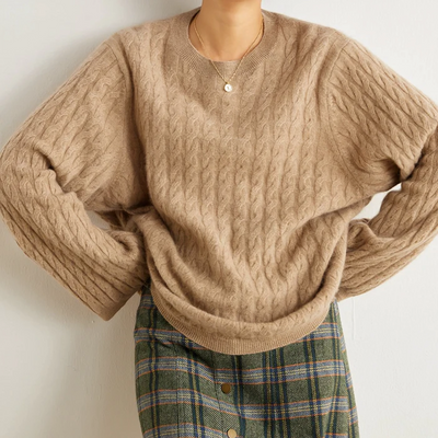 Oversize kasjmirgenser til dame