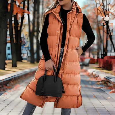 Winter Wonderland hettevest med hette Yttertøy for dame Parka