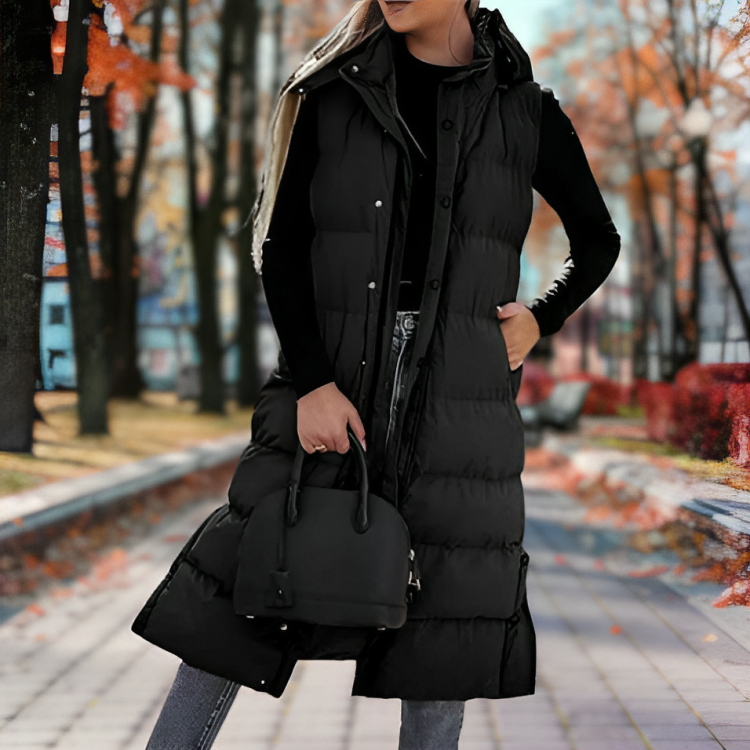 Winter Wonderland hettevest med hette Yttertøy for dame Parka