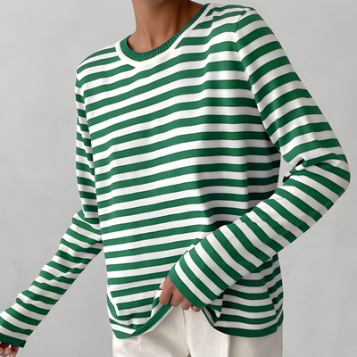 Stripete bluse med eleganse