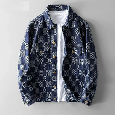 Denimskjorte med lappeteppe