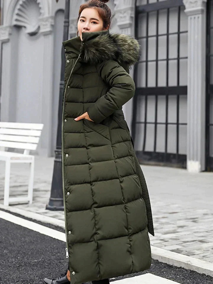 Adelei - Elegant lang kåpe med belte for endeløs varme og stil
