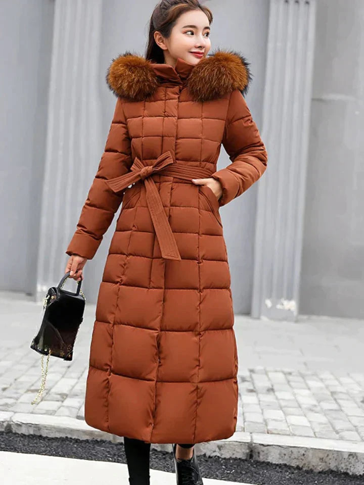 Adelei - Elegant lang kåpe med belte for endeløs varme og stil