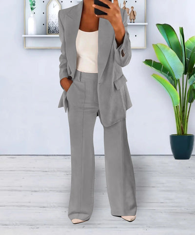 Todelt dress med blazer og bukse for kvinner