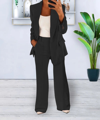 Todelt dress med blazer og bukse for kvinner