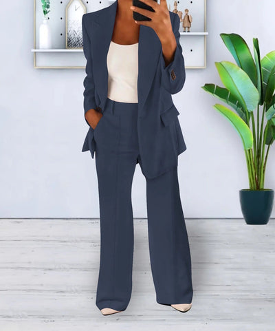 Todelt dress med blazer og bukse for kvinner